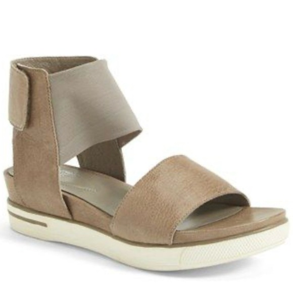 EILEEN FISHER Women’s Quartz Tan SPREE SPORT Sandal Adjustable Ankle Strap Sz 11 - Picture 1 of 12